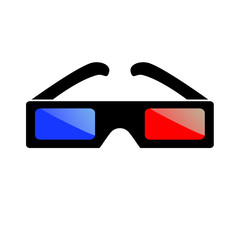 3D glasses vector illustration.