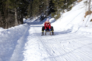 winterliche Schlittenfahrt