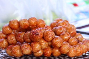 BBQ sausages street food