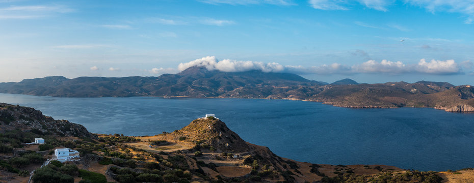 Panoramic view from Plaka, Milos