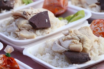 rice steamed with chicken