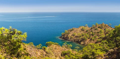 Foto op Plexiglas Mediterranean sea coast landscape with beautiful nature in Turkey © EdNurg