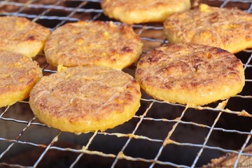 grilled sticky rice with egg
