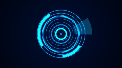 spinning circles abstract HUD user interface