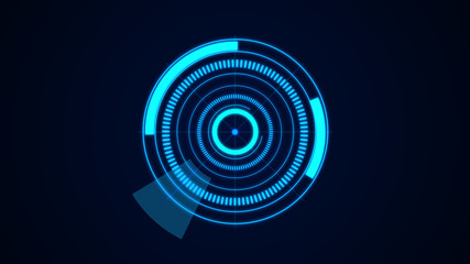 spinning circles abstract HUD user interface