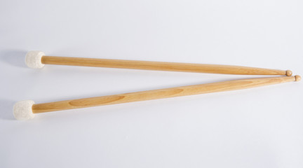 Drum sticks, isolated, on background.