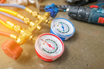 gauge air condition and machanic tool
