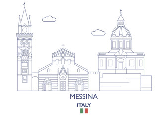 Fototapeta premium Messina City Skyline, Italy