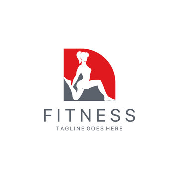 Fitness Logo. Sports girl logo