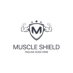 Muscle shield logo