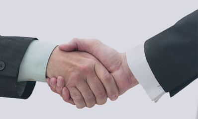 Concept of partnership - handshake  business partners