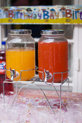 Row of fresh juice at buffet © sweethelen