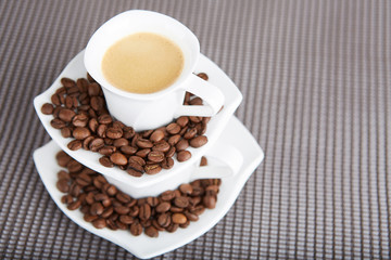 Cup with strong espresso. 
