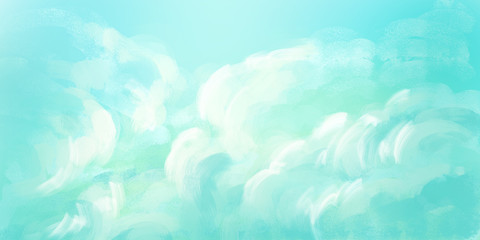 Abstract Illustration of the Sky. Digital painting.