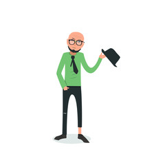 Exhausted and completely wiped out cartoon guy in casual clothes, gesturing. Vector illustration. Modern flat design.