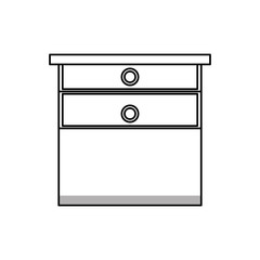 drawers icon over white background vector illustration