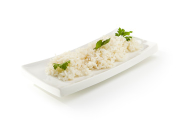 Menu of restaurant on white