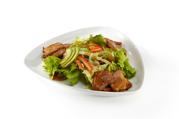 Menu of restaurant on white