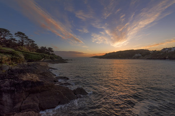 Cornish sunset from Polruan in Cornwall