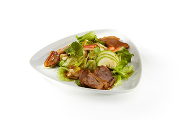 Menu of restaurant on white