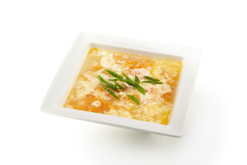 Menu of restaurant on white
