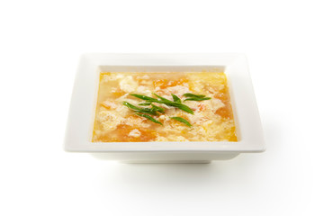 Menu of restaurant on white