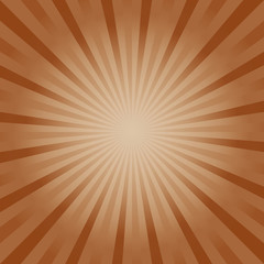 Abstract soft Brown rays background. Vector
