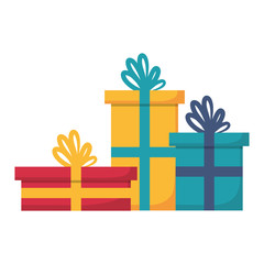 gift boxes icon over white background vector illustratio