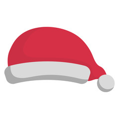 christmas hat icon over white background vector illustration