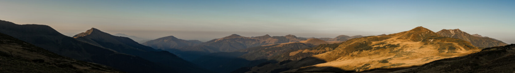 Beautiful view on trip over Rodna mountains at Romania country