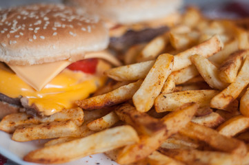 hamburger frites fait maison