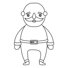 cartoon man with winter clothes icon over white background vector illustration