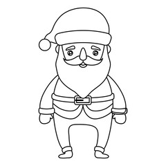 Obraz premium cartoon santa claus icon over white background vector illustration