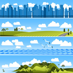 Fototapeta premium landscape template set