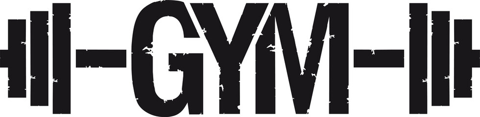 cool design gym text logo gewicht heben hanteln bodybuilder