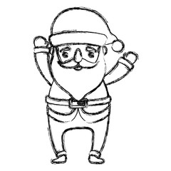 cartoon santa claus icon over white background vector illustration