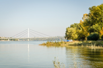 Danube River in Novi Sad in the fall 