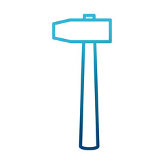 Mallet construction tool icon vector illustration graphic design