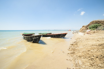 Fishing boats on the beach