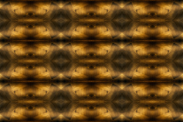 The texture of black gold. Abstract fractal. Fractal art background for creative design. Decoration for wallpaper desktop, poster, cover booklet, card, banner. Psychedelic.