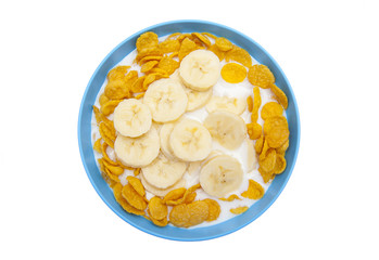 Healthy breakfast isolated on the white background - Powered by Adobe