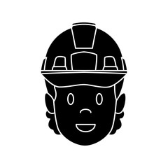 Construction worker cartoon icon vector illustration graphic design