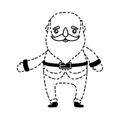 cartoon santa claus icon over white background vector illustration