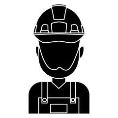 Construction worker cartoon icon vector illustration graphic design