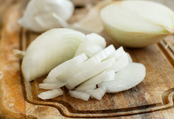 Fresh raw white onion