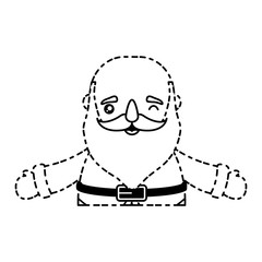 cartoon santa claus icon over white background vector illustration