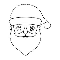 cartoon santa claus icon over white background vector illustration
