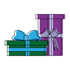 gift boxes icon over white background vector illustratio