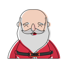 cartoon santa claus icon over white background vector illustration