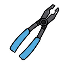 Plier construction tool icon vector illustration graphic design
